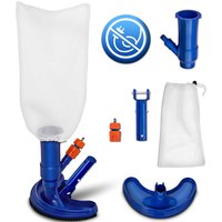 Pool Bodensauger Set Poolsauger mit Saugbürste Auffangsack Gartenschlauch-Anschluss Sauger Venturibodensauger Reinigungsbürste - Tillvex von TILLVEX