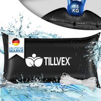 Poolkissen Winter xxl 200x400cm schwarz Luftkissen inkl. Reparaturkit Winterkissen mit Sicherheitsventil Poolpolster Pool Abdeckung Kissen Doppelnaht von TILLVEX