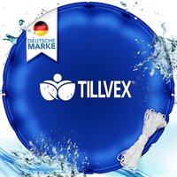 Poolkissen Winter xxl 500cm rund blau Luftkissen inkl. Reparaturkit Winterkissen mit Sicherheitsventil Poolpolster Pool Abdeckung Kissen Doppelnaht von TILLVEX