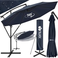 Sonnenschirm Navy-Blau ø 300 cm Ampelschirm Gartenschirm Marktschirm Kurbel Balkon Alu Neigbar - Tillvex Sonnenschirm Navy-Blau ø 300 cm Ampelschirm Gartenschirm Marktschirm Kurbel Balkon Alu Neigbar - Tillvex von TILLVEX