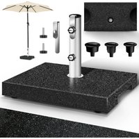Granit Sonnenschirmständer mit Transportgriff Anthrazit - 27 kg Rechteckig Schirmständer Sonnenschirm mit Edelstahlrohr Balkonschirmständer für Granit Sonnenschirmständer mit Transportgriff Anthrazit - 27 kg Rechteckig Schirmständer Sonnenschirm mit Edelstahlrohr Balkonschirmständer für von TILLVEX