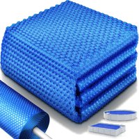 Premium Pool Solarabdeckplane 400 µm Rechteckig 732x366 cm Solarfolie Wärmeplane zuschneidbar Solarplane Solarabdeckung Poolheizung Poolsolarplane von TILLVEX