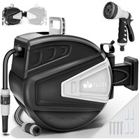 Schlauchtrommel Wasser 30+2m Schwarz mit Wandhalterung + Tragegriff Schlauchaufroller mit Handbrause und Gartenschlauch 180° Schwenkbar Schlauchtrommel Wasser 30+2m Schwarz mit Wandhalterung + Tragegriff Schlauchaufroller mit Handbrause und Gartenschlauch 180° Schwenkbar von TILLVEX