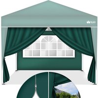 2X Seitenwand grün für Pavillon 3x3m & 3x6m Faltpavillon Seitenteile wasserabweisend Seitenfenster & Reißverschluss Seitenwände für Gartenzelt von TILLVEX