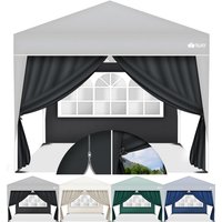 2X Seitenwand grün für Pavillon 3x3m & 3x6m Faltpavillon Seitenteile wasserabweisend Seitenfenster & Reißverschluss Seitenwände für Gartenzelt von TILLVEX