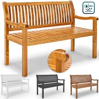 tillvex® Gartenbank Holz Dunkelbraun 125 cm / 2 - 3 Personen Parkbank Massiv Sitzbank Garten Gartenmöbel von TILLVEX