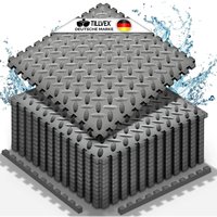 Tillvex - Pool Bodenschutzmatte Anthrazit - 60 Stück Unterlegmatte für Pool & Planschbecken Poolmatte Bodenmatte Outdoor Poolunterlage Bodenschutz von TILLVEX