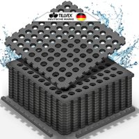 tillvex® Pool Bodenschutzmatte mit Löchern 24 Stück Blau Unterlegmatte für Pool & Planschbecken 51x51 cm Poolmatte Bodenmatte Outdoor Poolunterlage von TILLVEX