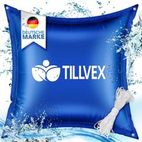 tillvex® Poolkissen Winter XXL 4 Stück - 120x120cm blau Luftkissen inkl. Reparaturkit Winterkissen mit Sicherheitsventil Poolpolster Pool Abdeckung von TILLVEX