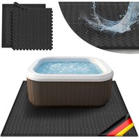 tillvex® Whirlpool Unterlage eckig 200 cm Schwarz Bodenmatte Poolunterlage Matte viereckig Outdoor Whirlpools Thermo Bodenschutzmatte Pool Untergrund von TILLVEX