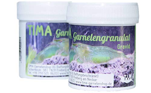 TIMA Garnelenshop® Garnelenfutter I Garnelengranulat I Futter für Garnelen I Gravid Serie I Made in Germany I Energie-Booster I Eifleckbildung I Top Mineralien und Proteine I Premium Nährstoffe I 35g von TIMA