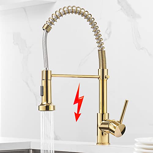 TIMACO Gold Niederdruck Wasserhahn Küche Gold 360° Drehbar Mischbatterie für Küche Armatur TIMACO Gold Niederdruck Wasserhahn Küche Gold 360° Drehbar Mischbatterie für Küche Armatur von TIMACO