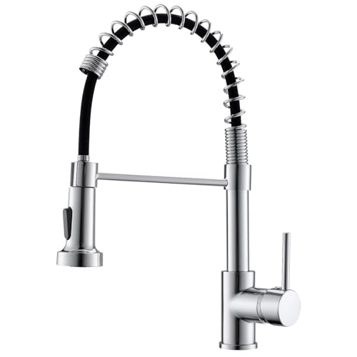 TIMACO Küchenarmatur Chrom Wasserhahn Küche mit Spiralfeder, 360°Schwenkbare Spültischarmaturen mit Zwei Auslauf- Hochdruck TIMACO Küchenarmatur Chrom Wasserhahn Küche mit Spiralfeder, 360°Schwenkbare Spültischarmaturen mit Zwei Auslauf- Hochdruck von TIMACO