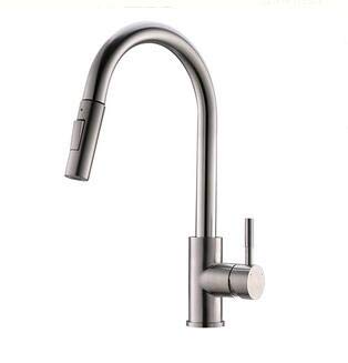 TIMACO Wasserhahn Küche mit Ausziehbare Brause Küchenarmatur 360°Schwenkbar Mischbatterien für Küche Armatur Spiralfederarmatur Spültischarmatur Gebürsteter Nickel von TIMACO