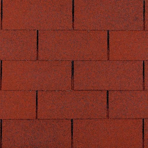 Bitumenschindeln Trio T-RED, rote Bitumen-Dacheindeckung von TIMBELA