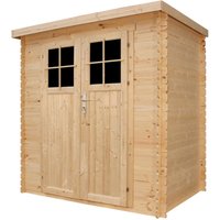 Gartenhaus Holz 2,63 m2 - Gartenschuppen Holz MIT IMPRÄGNIERTEM BODEN und Hochwertige abschließbare Tür - B142xL239xH200 cm - Timbela M310F+M310G von TIMBELA