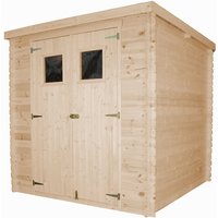 Gartenhaus Holz 3,53 m2 - Gartenschuppen Holz mit imprägniertem boden - B204xL204xH200 cm - Fahrradschuppen Timbela M309+M309G von TIMBELA