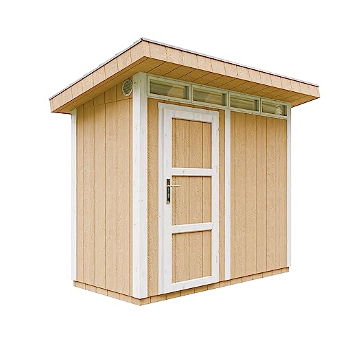 Gartenhaus Holz Basis LP SmartSide 3m² mit Boden und Bitumenfliesen - Geräteschuppen B161xL293xH239 cm - Gartenhütte TIMBELA M901 - Harvest Honey von TIMBELA