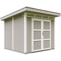 Timbela - Gartenhaus Premium Qualität 5,9m² - L279xW293cm- All-Inclusive-Set mit Boden, Bitumen-Dachziegeln, Farbset- lp Smartside M903A tundra grey Timbela - Gartenhaus Premium Qualität 5,9m² - L279xW293cm- All-Inclusive-Set mit Boden, Bitumen-Dachziegeln, Farbset- lp Smartside M903A tundra grey von TIMBELA