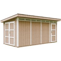 Gartenhaus Holz Basis lp SmartSide 8.52 + 2.95 m² mit Boden und Bitumenfliesen - Geräteschuppen B530xL279xH237 cm - Motorradgarage, Gartenhütte von TIMBELA