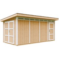 Gartenhaus Holz Basis lp SmartSide 8.52 + 2.95 m² mit Boden und Bitumenfliesen - Geräteschuppen B530xL279xH237 cm - Motorradgarage, Gartenhütte von TIMBELA