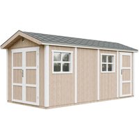 Gartenhaus Premium Qualität 11,47 m² - H252x250x530 cm - Aufbau von lp Smartside Panels – mit Boden und Bitumenfliesen – Timbela M915C-TERRA brown Gartenhaus Premium Qualität 11,47 m² - H252x250x530 cm - Aufbau von lp Smartside Panels – mit Boden und Bitumenfliesen – Timbela M915C-TERRA brown von TIMBELA