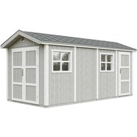 Gartenhaus Premium Qualität 11,47 m² - H252x250x530 cm - Aufbau von lp Smartside Panels – mit Boden und Bitumenfliesen – Timbela M915C-TUNDRA grey Gartenhaus Premium Qualität 11,47 m² - H252x250x530 cm - Aufbau von lp Smartside Panels – mit Boden und Bitumenfliesen – Timbela M915C-TUNDRA grey von TIMBELA