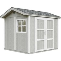 Gartenhaus Premium Qualität 5,9 m² - H252x250x294 cm - Aufbau von lp Smartside Panels – mit Boden und Bitumenfliesen – Timbela M913A-TUNDRA grey von TIMBELA