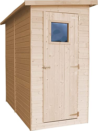 TIMBELA Gartenhaus Holz H203x123x223 cm/2.1 m² - Geräteschuppen Holz ohne Boden, Gartenhütte Holz, Fahrrad Schuppen, Gerätehaus - Wasserfestes Dach M348A von TIMBELA