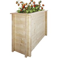 Hochbeet aus Holz - 100x38xH69 cm - Kübel für den Außenbereich für Garten, Balkon, Terrasse - Kübel aus Holz für Blumen, Gewürze, Gemüse- solid 28 mm von TIMBELA