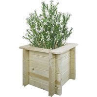 Timbela - Hochbeet aus Holz - 38x38xH35 cm - Kübel für den Außenbereich für Garten, Balkon, Terrasse - Kübel aus Holz für Blumen, Gewürze, Gemüse von TIMBELA