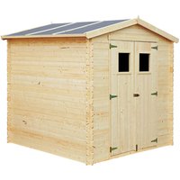 Gartenhaus Holz 4,33 m2 - Gartenschuppen Holz - B226xL236xH218 cm - Fahrradschuppen Timbela M369 von TIMBELA