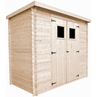 Gartenhaus Holz 2,63 m2 - Gartenschuppen Holz mit imprägniertem boden - B142xL239xH200 cm - Fahrradschuppen Timbela M310+M310G von TIMBELA