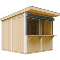 Premium-Außenkiosk - 5,9m² - H240x248x305 cm - Fertig Gartentor, Verkaufsstand, Marktstand, mobiler Bar-Kiosk - LP Smartside Paneelbauweise - Timbela von TIMBELA