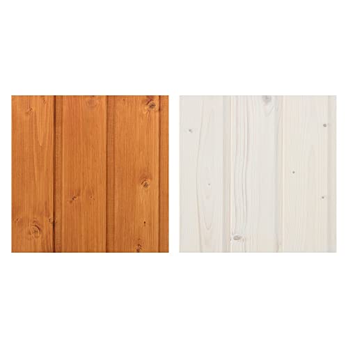 TIMBELA Imprägniermittel-Set für den Anstrich von Holzhäusern - für den Innen- und Außenbereich des Hauses - 10 Liter Weiß + 10 Liter Teak + GESCHENK Pinsel-Set von TIMBELA
