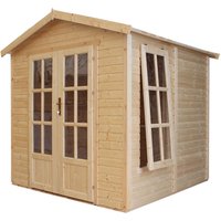 Gartenhaus Holz 4 m2 - H233 x 233 x 222 cm - Gerätehaus Holz Garten-Studio – Rote bituminöse Schindeln Timbela M351FB von TIMBELA