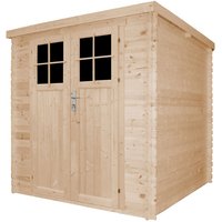 Gartenhaus Holz 3,53 m2 - Gartenschuppen Holz mit imprägniertem boden und Hochwertige abschließbare Tür - B204xL204xH200 cm Timbela M309F+M309G von TIMBELA