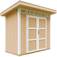 Timbela - Gartenhaus Premium Qualität 3m² - L161xW294cm- All-Inclusive-Set mit Boden, Bitumen-Dachziegeln, Farbset-LP Smartside M901A harvest honey von TIMBELA