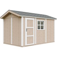 Gartenhaus Premium Qualität 8,68 m² - H252x250x412 cm - Aufbau von lp Smartside Panels – mit Boden und Bitumenfliesen – Timbela M914-TERRA brown von TIMBELA
