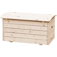 Holzkiste Mit Deckel - Holz Spielzeugkiste Mit Deckel - Aufbewahrungsbox Garten 80 x 50 x H47 cm – Spielzeug Truhe mit Deckel für Innen und Außen von TIMBELA
