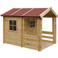 Kinderspielhaus aus Holz - Spielhaus im Freien für Kinder - B146xL181xH145 cm/1,1m2 Gartenspielhaus Timbela M501A von TIMBELA