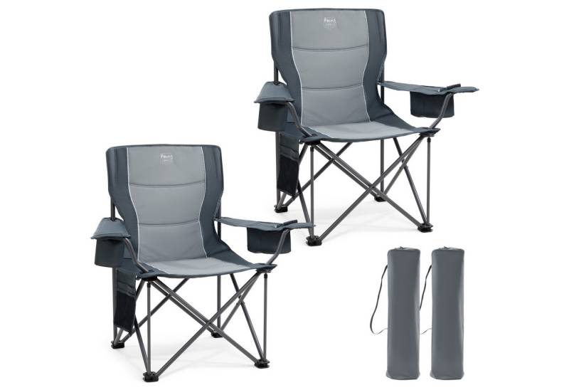 TIMBER RIDGE Campingstuhl Faltbarer Stuhl, 200KG Belastbar,TIMBER RIDGE Übergroßer Bequem (2 St), aus 600D PVC-Polyester, mit höhenverstellbaren Armlehnen von TIMBER RIDGE