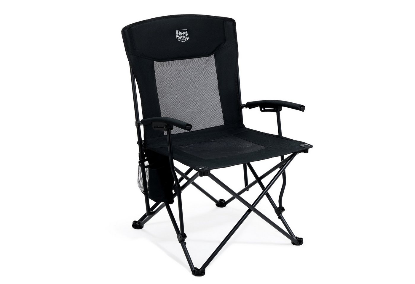 TIMBER RIDGE Campingstuhl Leichter Klappstuhl mit 150 kg Belastbarkeit (1 St), 60cm Sitzbreite mit 115° Rückenlehne von TIMBER RIDGE