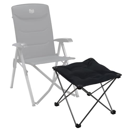 TIMBER RIDGE Klapphocker Camping Fußhocker Höhe von 46cm Campinghocker gepolstert leicht tragbar als Fußstütze für Camping Garten Strand 48x48x46cm belastbar bis 80kg von TIMBER RIDGE