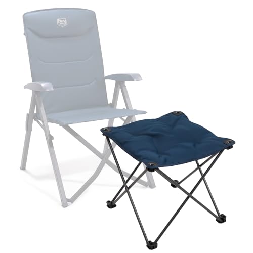 TIMBER RIDGE Klapphocker Camping Fußhocker Höhe von 46cm Campinghocker gepolstert leicht tragbar als Fußstütze für Camping Garten Strand 48x48x46cm belastbar bis 80kg von TIMBER RIDGE