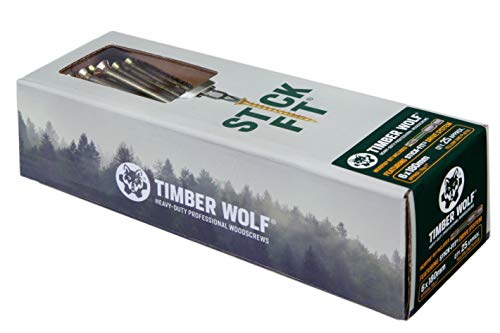 Timber Wolf TW60180 Holzschrauben, 6,0 x 180 mm, 25 Stück, Zink und Gelb (Gold) von TIMBER WOLF