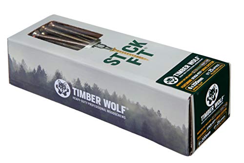 Timber Wolf TW60200 Holzschrauben, 6,0 x 200 mm, Zink/Gelb, 25 Stück von TIMBER WOLF