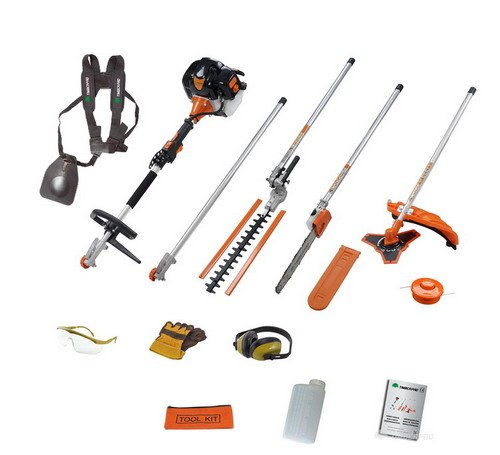 5IN1 BENZIN HECKENSCHERE - MOTORSENSE - HOCHENTASTER - ASTSÄGE - KETTENSÄGE 3 PS - 52CM³ 5IN1 BENZIN HECKENSCHERE - MOTORSENSE - HOCHENTASTER - ASTSÄGE - KETTENSÄGE 3 PS - 52CM³ von TIMBERPRO