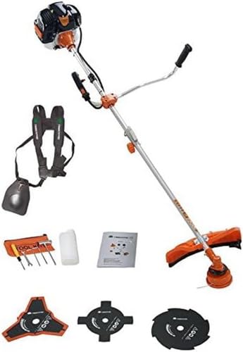 TIMBERPRO 2 in 1 Motorsense 52 ccm Motorsense, Rasenmäher mit Spule + 3 Klingen von TIMBERPRO