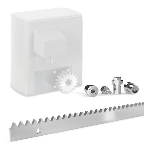 TIMBERTECH® Zahnschiene und Schraubenset - Zahnstange von ca. 100 cm aus verzinktem Stahl und passenden Schrauben - Schiebetorantrieb, Schiebetor, Toröffner Zubehör von TIMBERTECH